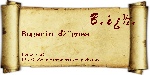 Bugarin Ágnes névjegykártya